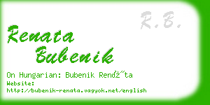 renata bubenik business card